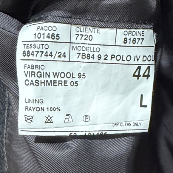 Polo Ralph LaurenCharcoal Pinstripe Double-Breasted jacket wool and cashmere - Picture 8 of 12